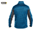 DASSY CONVEX Midlayer Fleece Jacke D-Flex azurblau und grau Rückseite