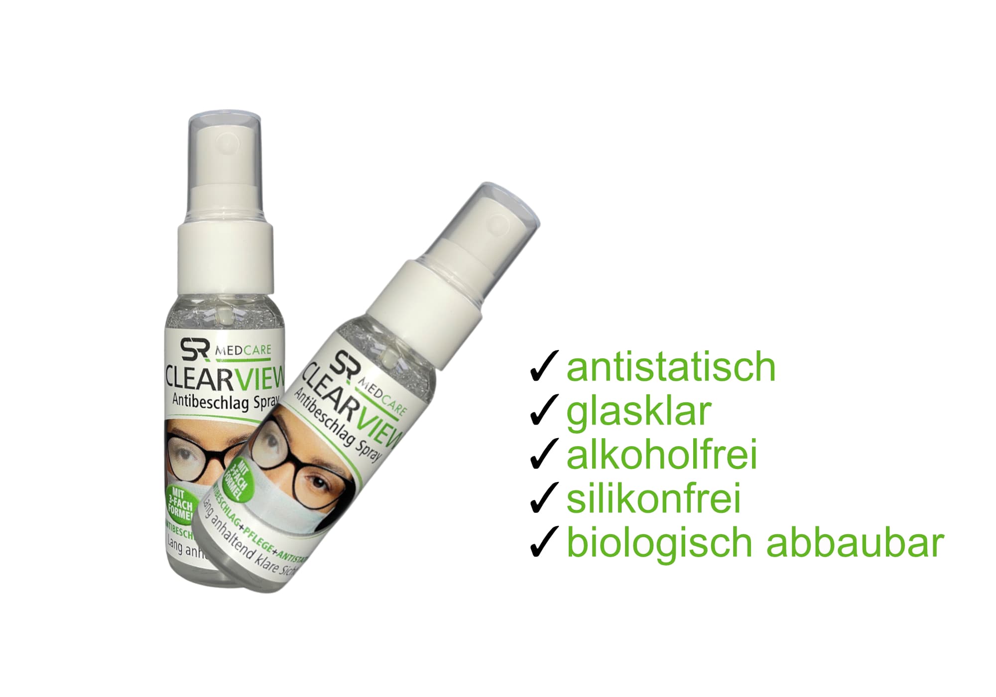 2x Anti Beschlag Spray Antibeschlagspray Auto Brille Helme Scheiben  Klarsicht