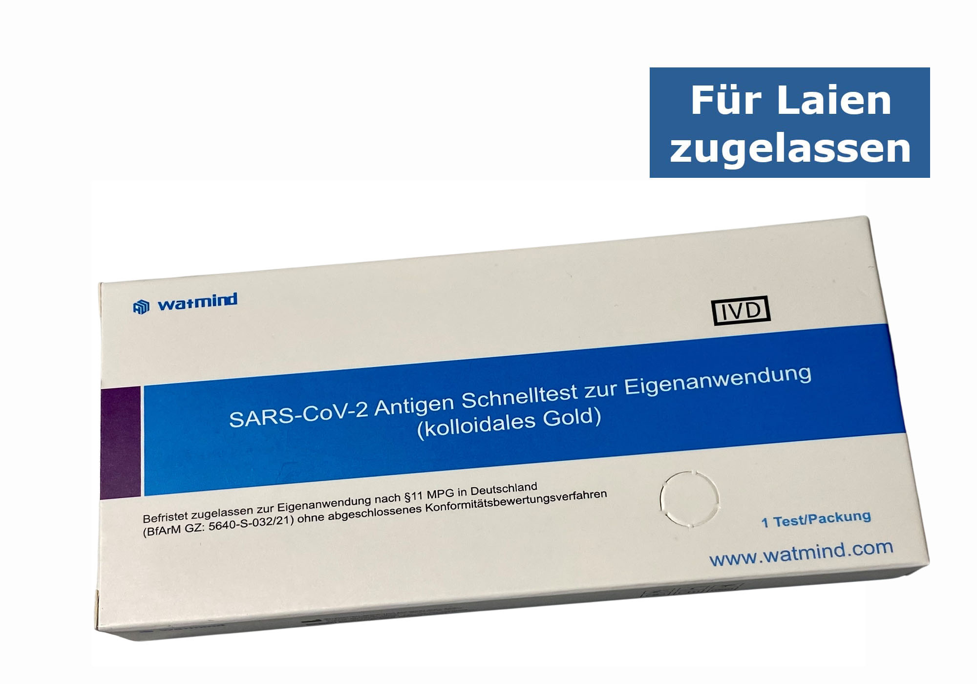 Watmind® COVID-19 Antigen Laientest Speichel - 1er-Pack