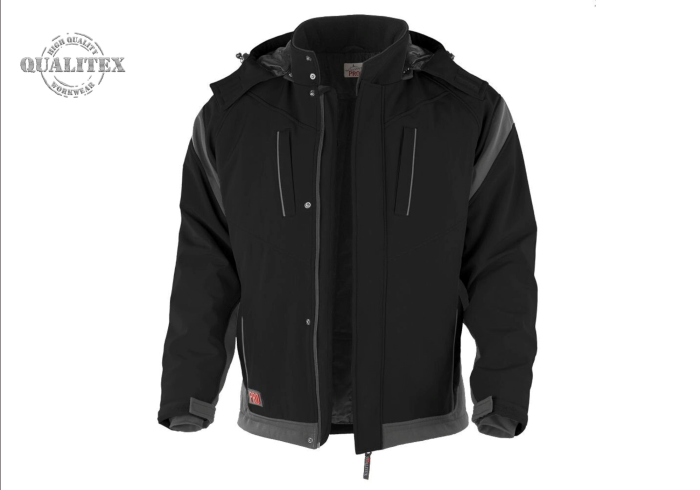 QUALITEX Softshelljacke schwarz Front