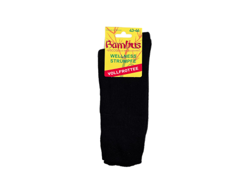 Socke BAMBUS Wellness Vollfrottee schwarz #2180