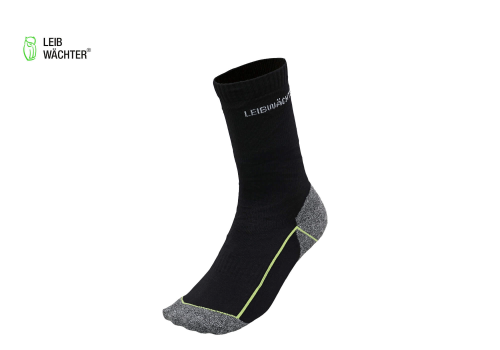Leibwächter Funktions-Socke, lang, schwarz-grau  #LWFSH