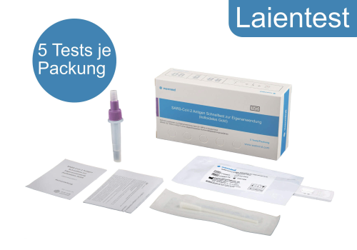 Watmind® COVID-19 Antigen Laientest Speichel - 5er-Pack