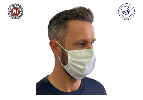 Mund-Nasen-Maske - leichtes Filtergewebe hell - Unisex 