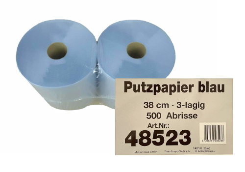 Putzpapier-Rolle blau, 3-lg., fest, Katrin #48523