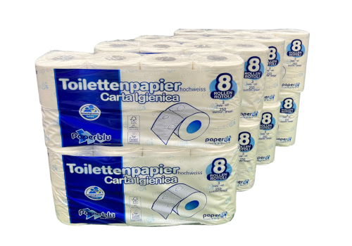 Topa PaperBlu 250 Bl. 3-lg. VPE=8x8 Rollen #ID8S250F8