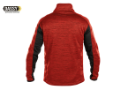 DASSY CONVEX Midlayer Fleece Jacke D-Flex rot und schwarz Rückseite