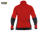 DASSY VELOX Damen Sweatshirt-Jacke rot-schwarz Rückseite