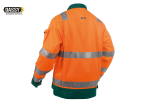 DASSY DUSSELDORF orange-grüne Warnschutzjacke Rückseite