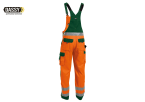 DASSY Toulouse orange-grüne Warnschutz Latzhose Rückseite