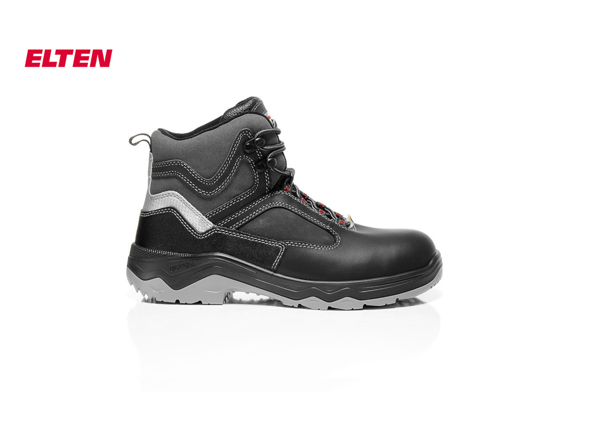 ELTEN Sicherheitsschuhe Hannah XXTL Black-red Low, ESD, S3S, Halbschuhe, Stahlkappe, Mikrofaser & Textilmaterial, Gr. 39 – Böttcher AG