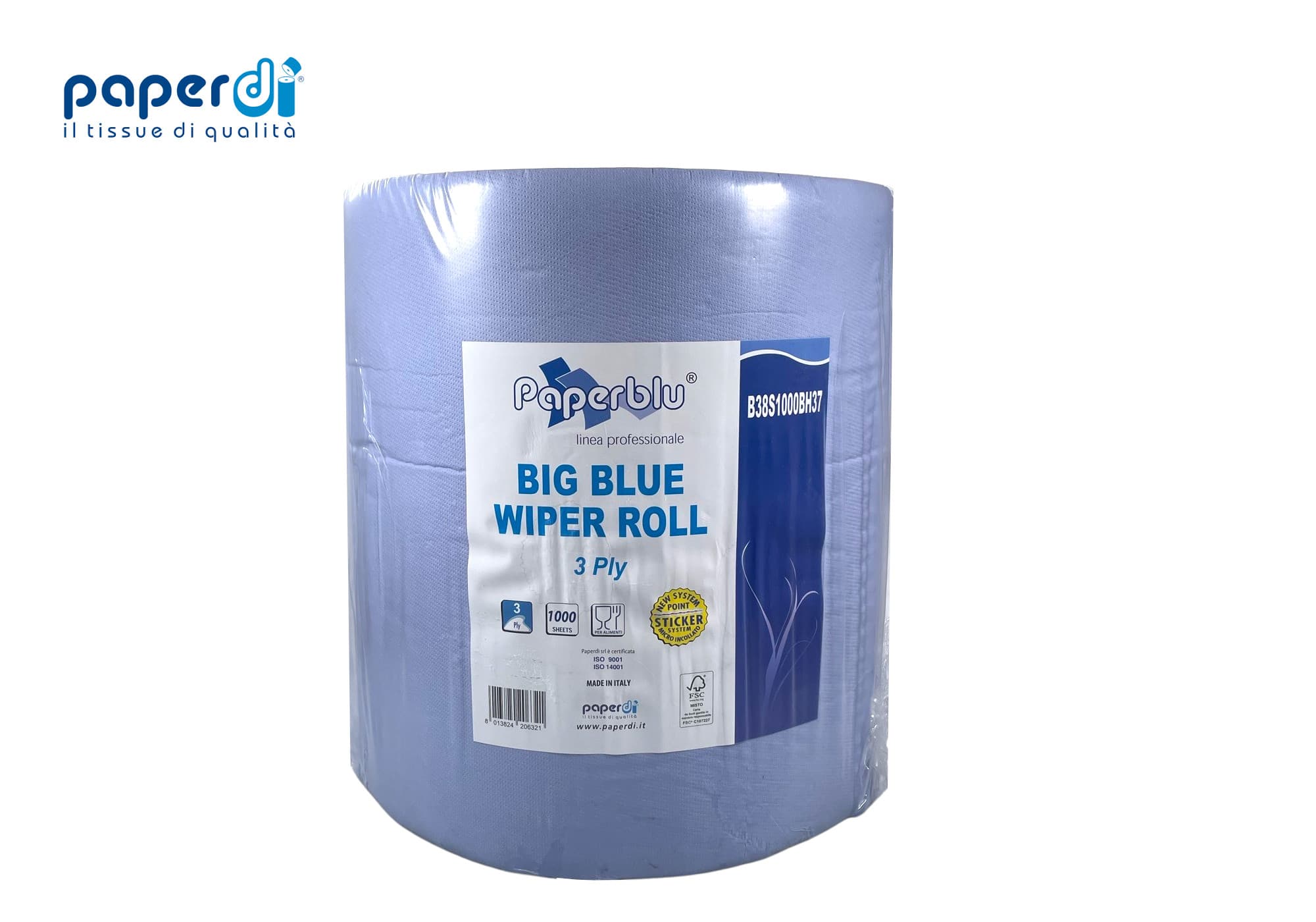 4 Rollen Putzpapier Blau – Je 1000 Blatt, Praktische Papierrollen Für Werkstatt & Co.