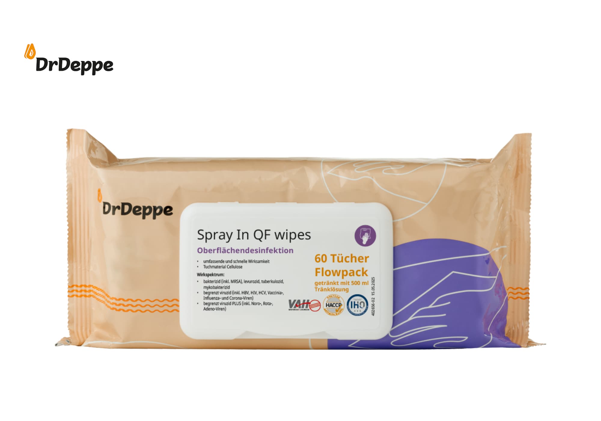 Spray IN QF Viruguard BIO-Wipes FlowPack 80 Tücher