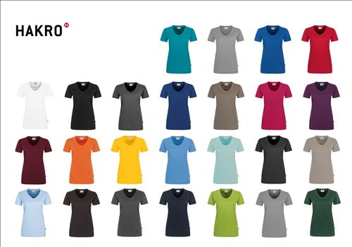 HAKRO Damen V-Shirt MIKRALINAR® #181