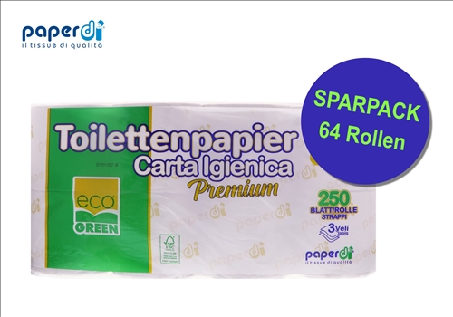 Topa ECOgreen PREMIUM 64 Rollen - 250Bl. 3-lag. #ID1S250F83V