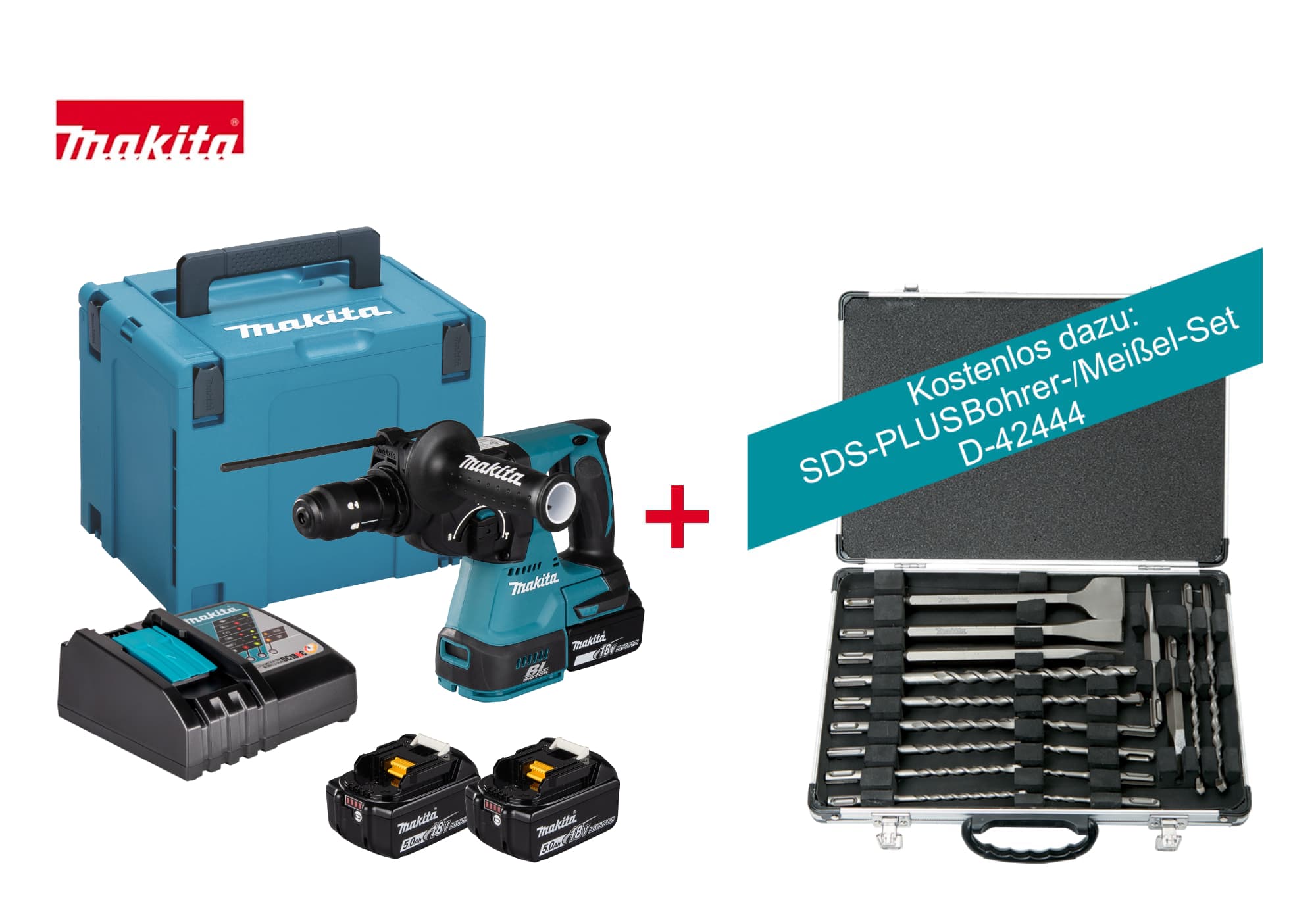 DHR243RTJB MAKITA Akku-Bohrhammer SDS+ 18V